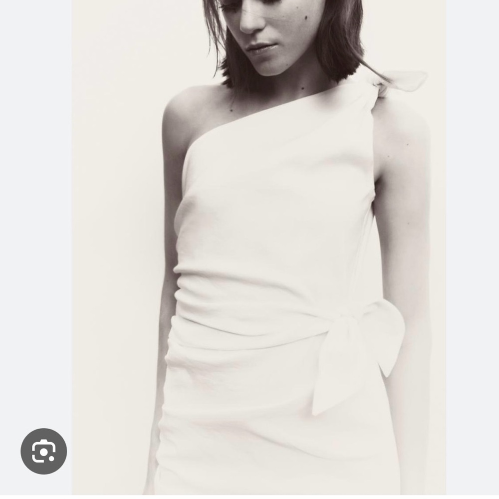 Zara One-Shoulder White Dress